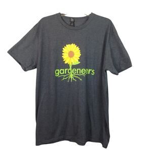 Anvil Gardeneers Flower Graphic T Shirt XL Oversized Grey